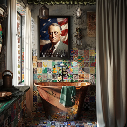 Franklin Roosevelt 32nd President Of The United States Portrait