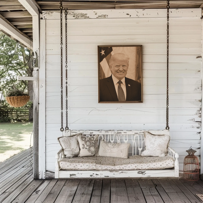 Donald Trump 45th President Sepia Photo