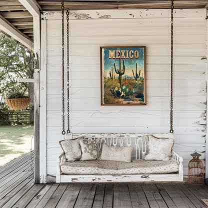 Mexico Desert Vintage Poster