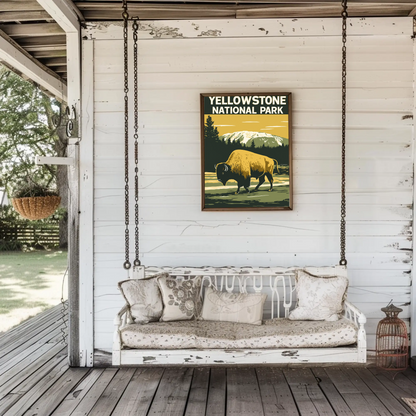 Yellowstone National Park Vintage Style Poster