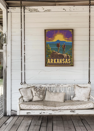 Vintage Poster Arkansas Sunset Hike