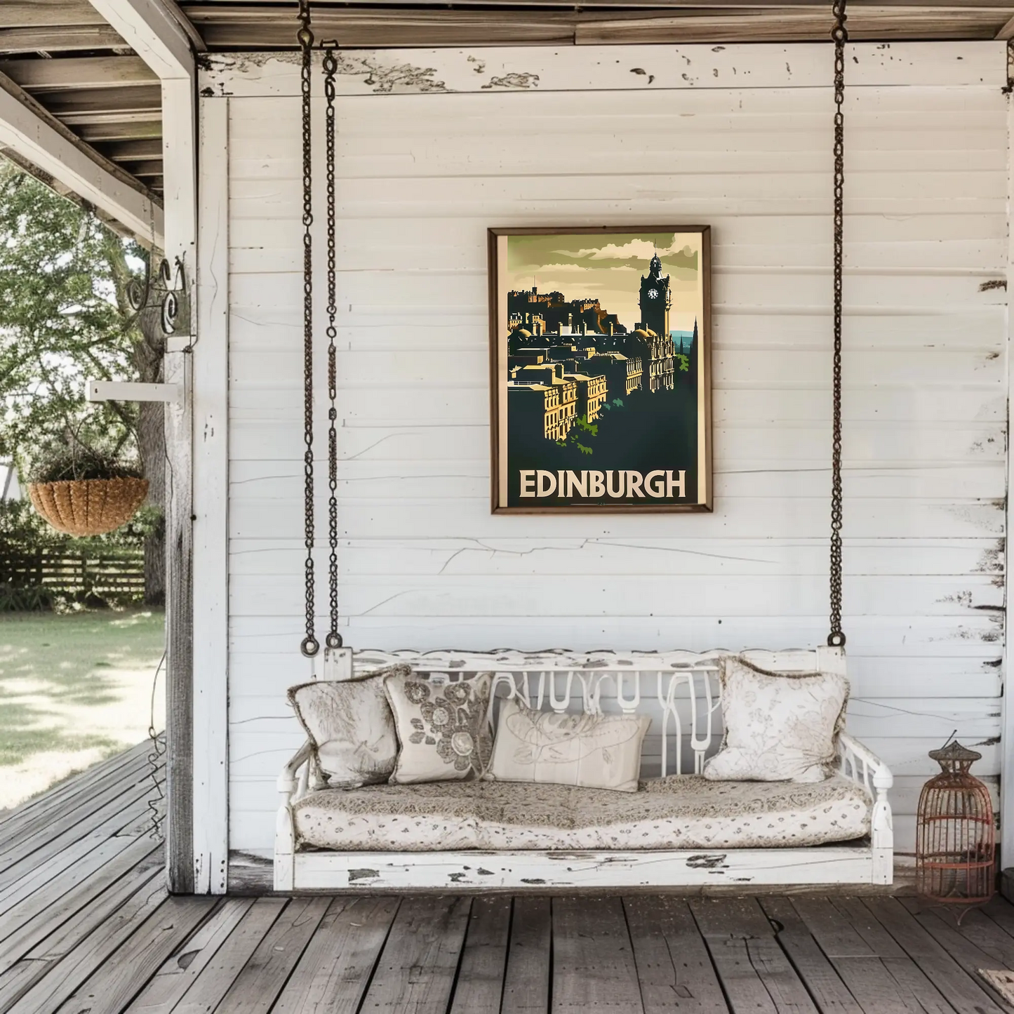 Edinburgh, Scotland Vintage Style Poster