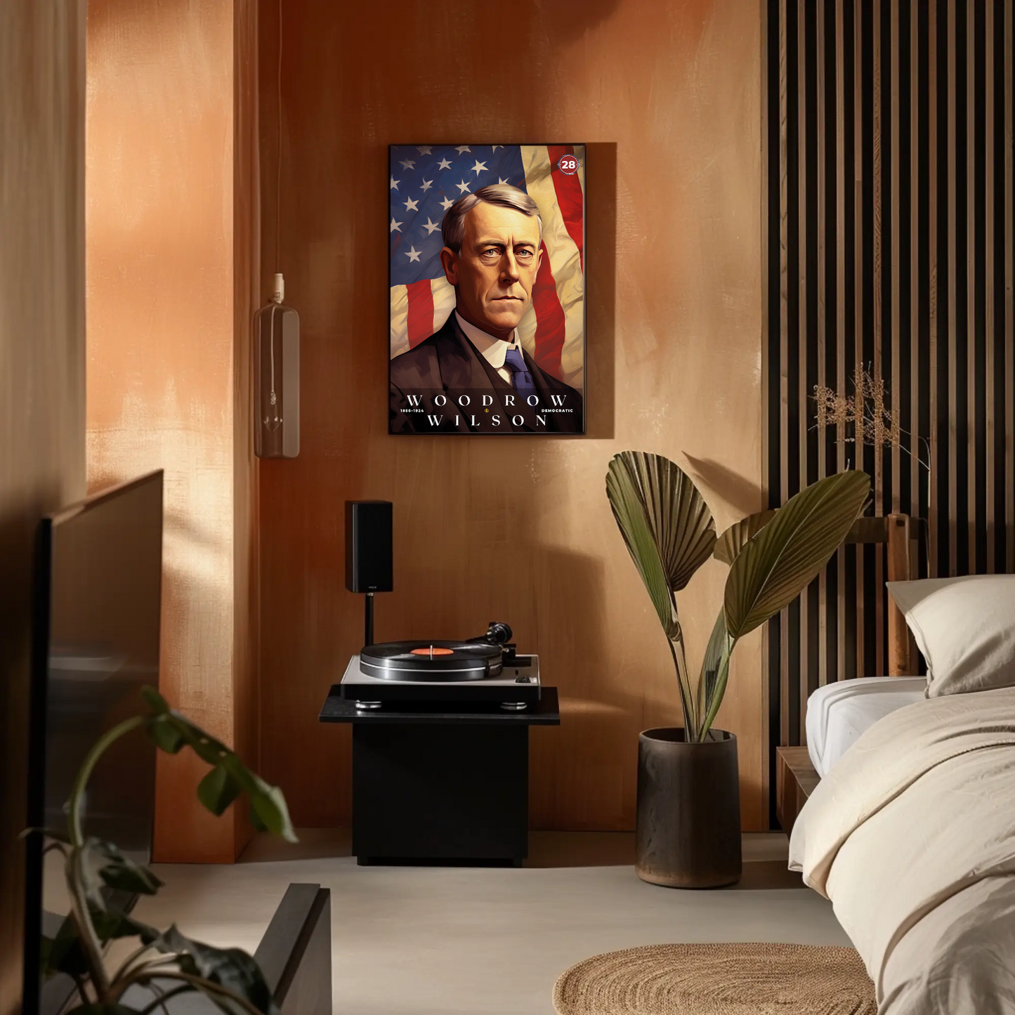 Woodrow Wilson 28th President Of The United States Portrait
