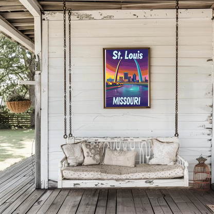 St. Louis, Missouri Vintage Travel Poster