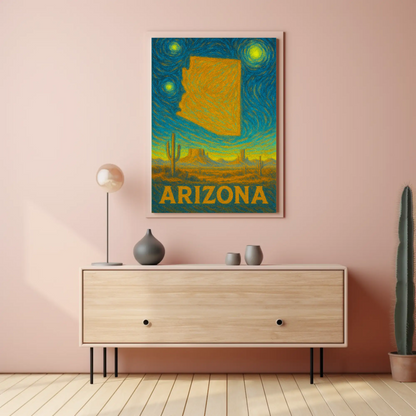 Arizona Starry Night Poster