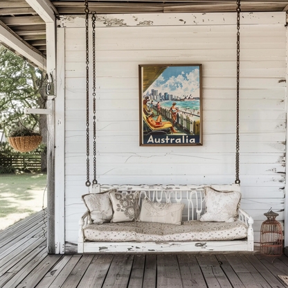 Australia Beach Vintage Poster Retro