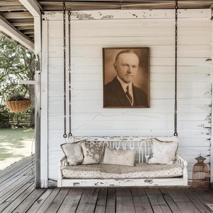 Calvin Coolidge 30th President Sepia Photo