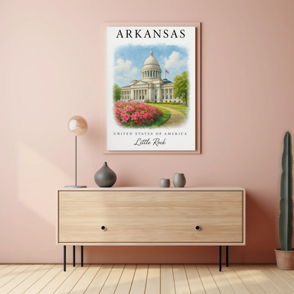 Arkansas, Little Rock Signature Series Vintage Travel Poster