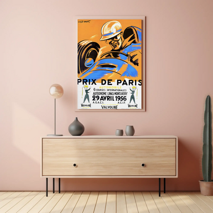 Prix de Paris – 1956 Valvoline Race Poster