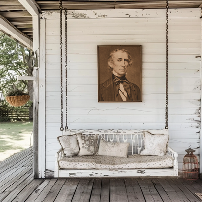 John Tyler 10th President Sepia Photo