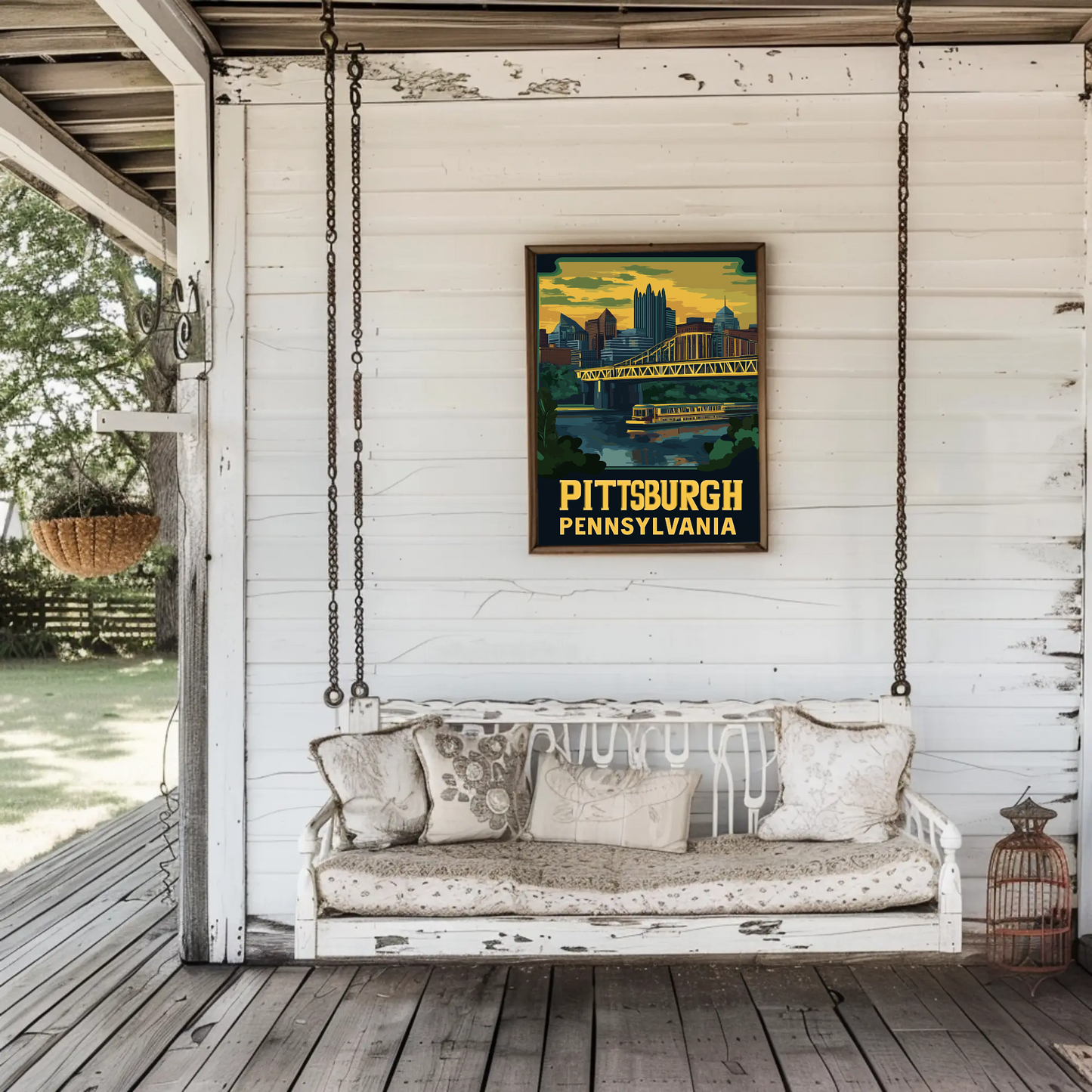 Pittsburgh, Pennsylvania Vintage Travel Poster