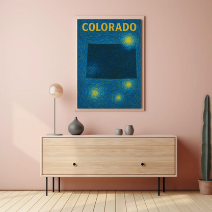 Colorado Starry Night Poster