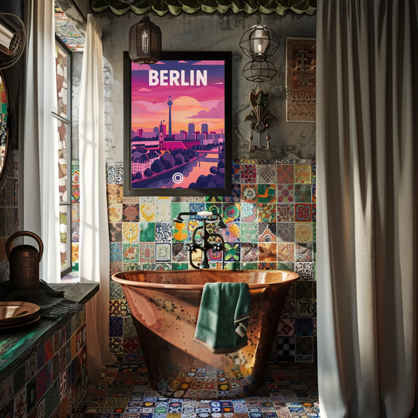 Berlin at Sunset Poster