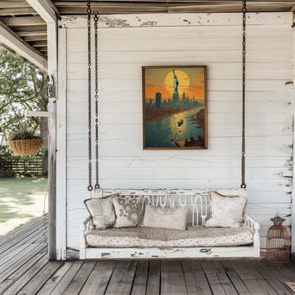 Statue of Liberty at Sunset Poster