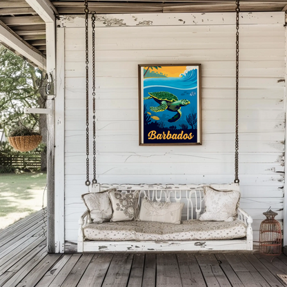 Barbados Vintage Travel Poster