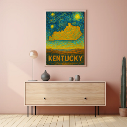 Kentucky Starry Night Poster