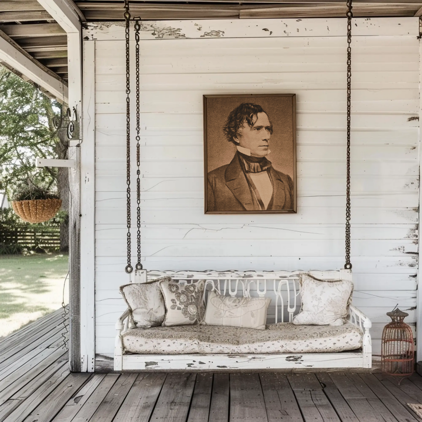 Franklin Pierce 14th President Sepia Photo