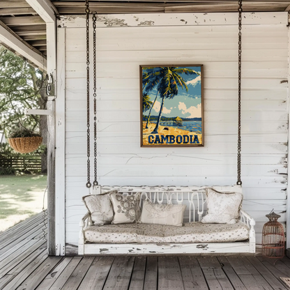 Cambodia Vintage Poster