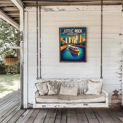 Little Rock Arkansas Vintage Poster
