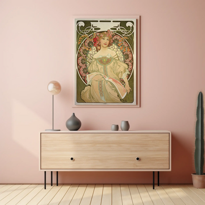 Mucha Style Paris Art Nouveau Vintage Travel Poster