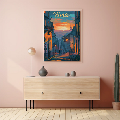 Paris – Sunset Eiffel Tower from Hill View
