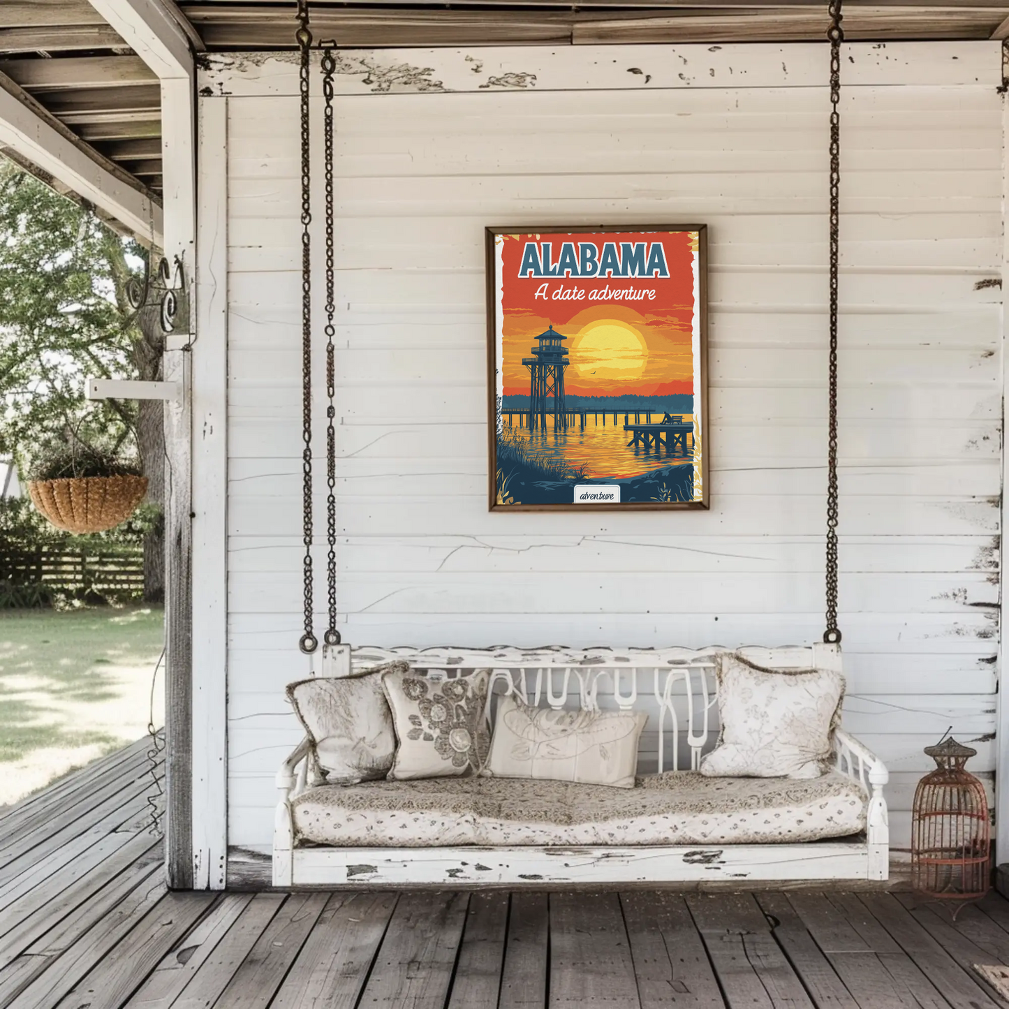 Alabama: A Date Adventure Vintage Travel Poster