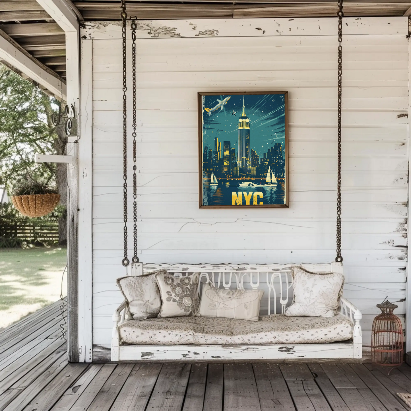 Vintage Poster NYC Nightscape