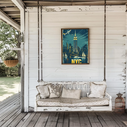 Vintage Poster NYC Nightscape