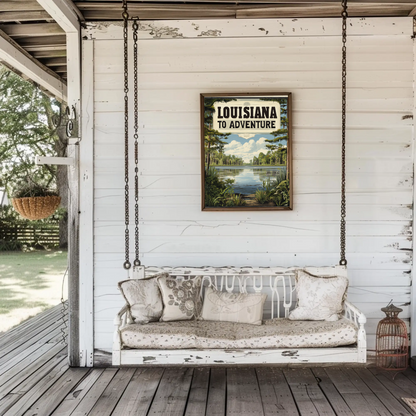 Louisiana Vintage Poster - Bayou Adventure