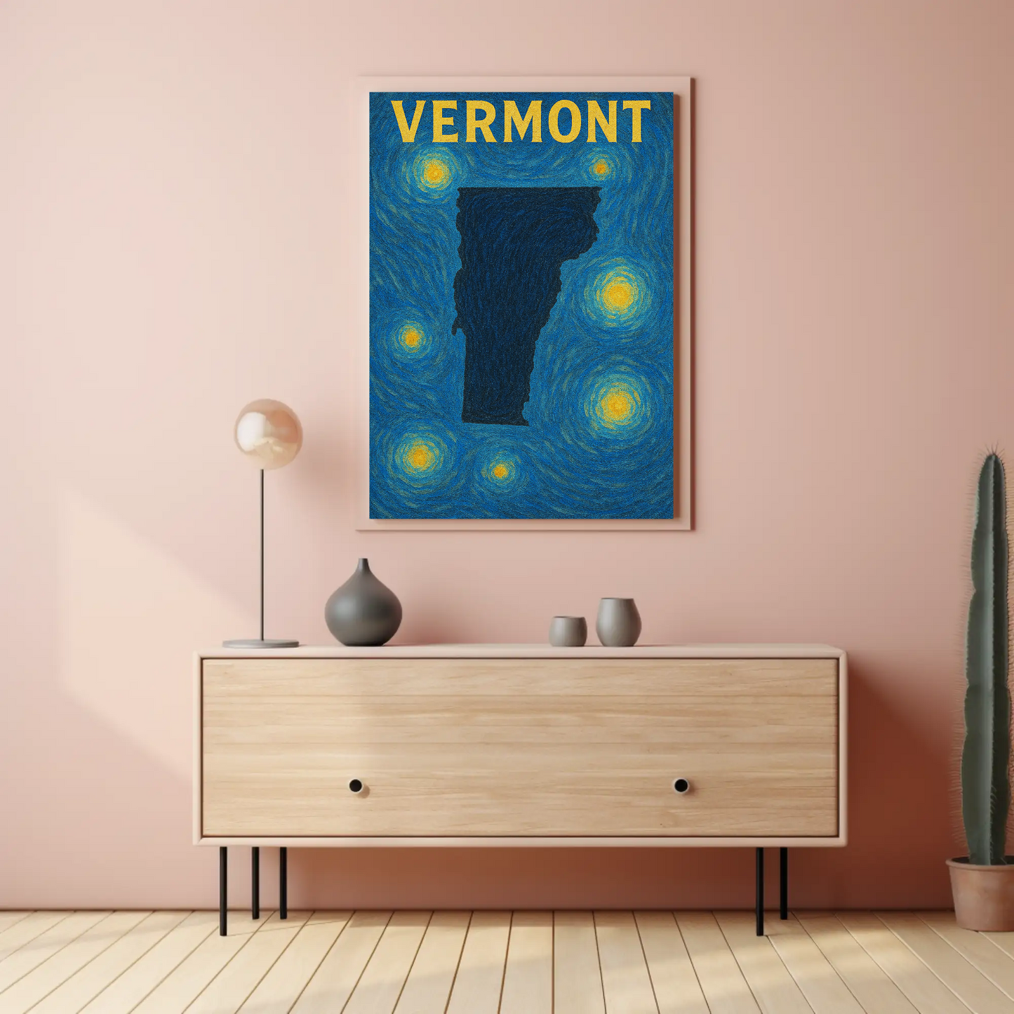 Vermont Starry Night Poster