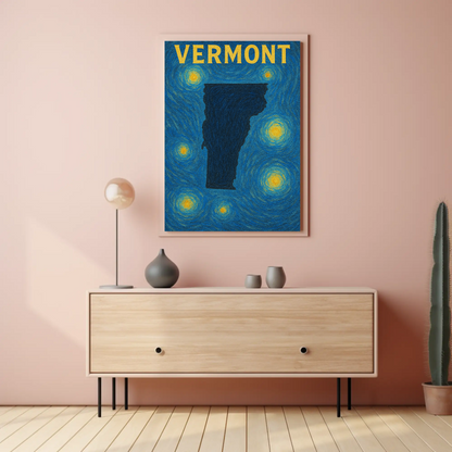 Vermont Starry Night Poster
