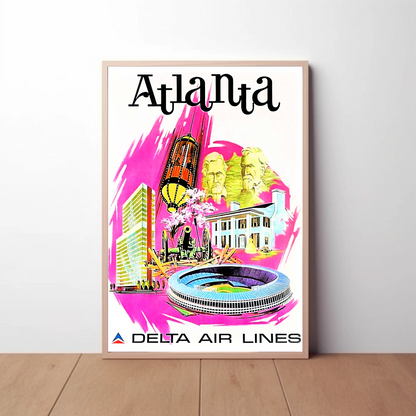 Atlanta Air Lines Travel Poster
