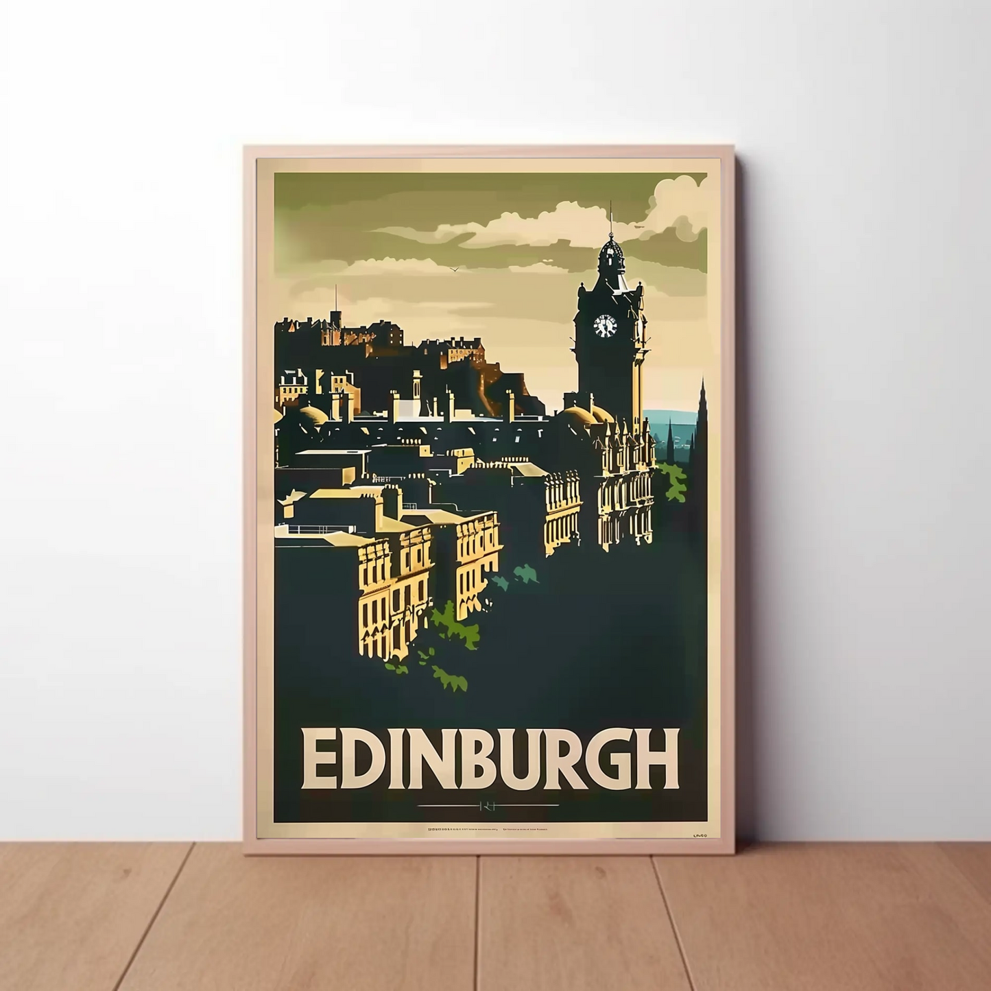 Edinburgh, Scotland Vintage Style Poster