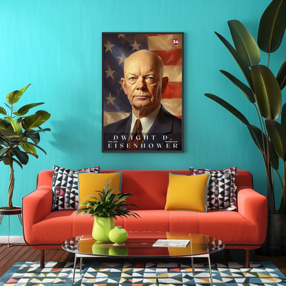Dwight Eisenhower 34th President Of The United States Portrait