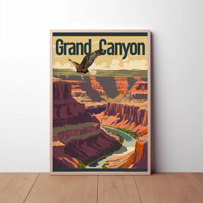Grand Canyon Vintage Poster - Eagle Flight
