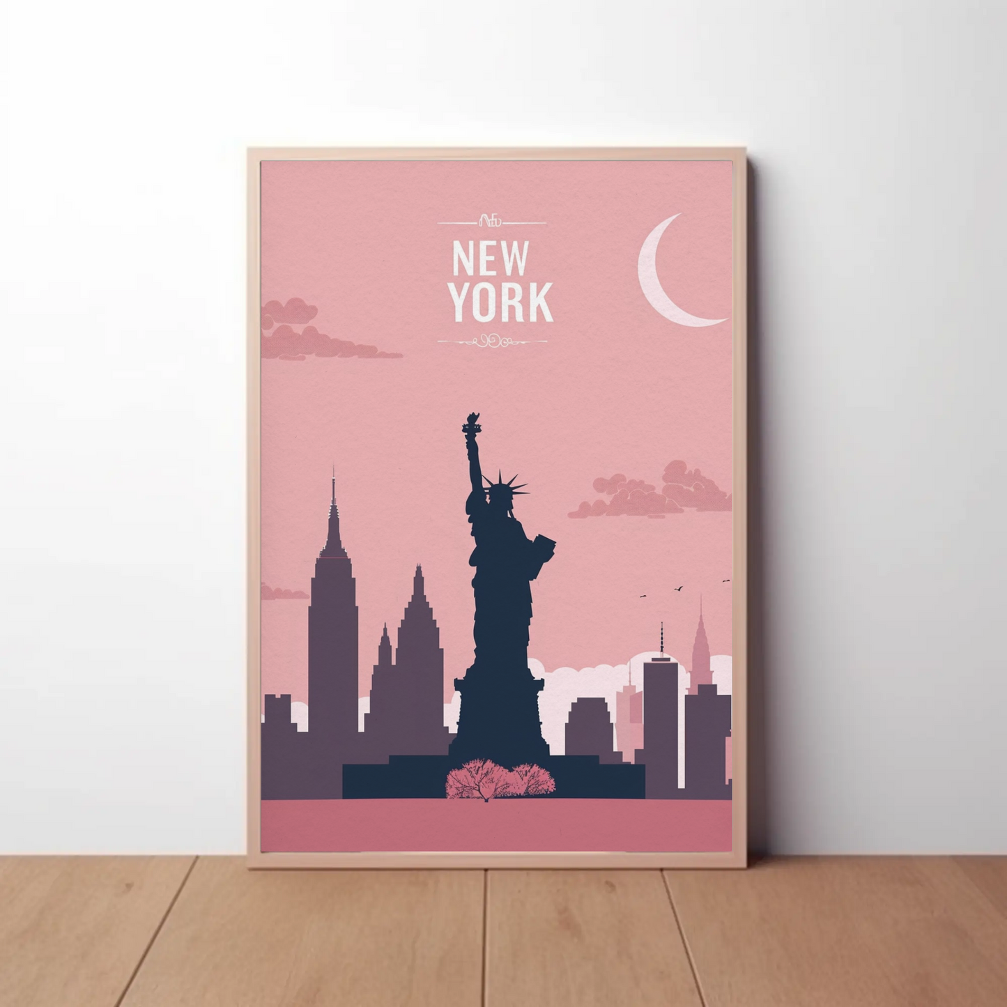 Vintage Travel Poster - New York Statue of Liberty