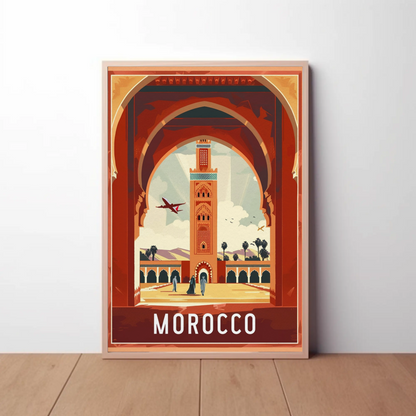 Morocco Vintage Travel Poster