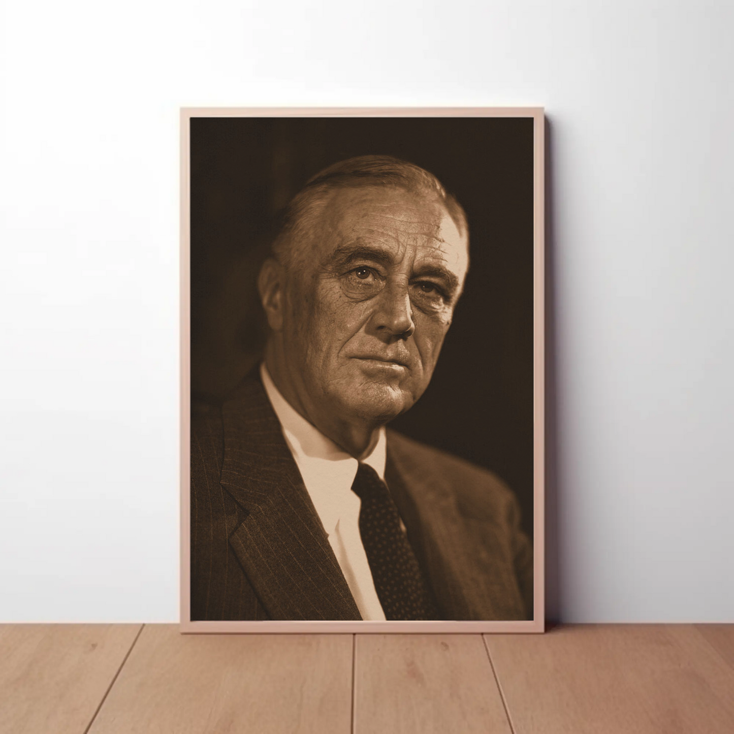 Franklin Roosevelt 32nd President Sepia Photo