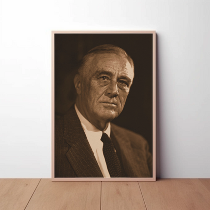 Franklin Roosevelt 32nd President Sepia Photo