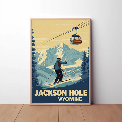 Jackson Hole Wyoming Vintage Poster