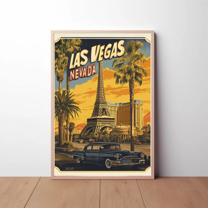 Las Vegas Retro Poster Vintage Style Poster