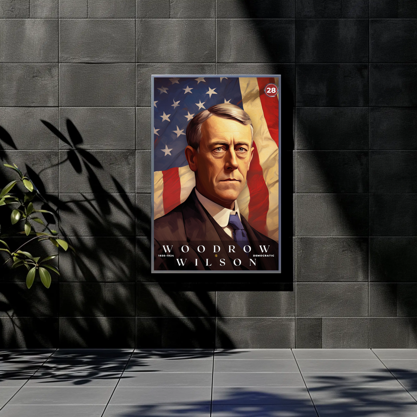 Woodrow Wilson 28th President Of The United States Portrait