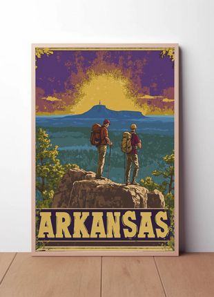 Vintage Poster Arkansas Sunset Hike