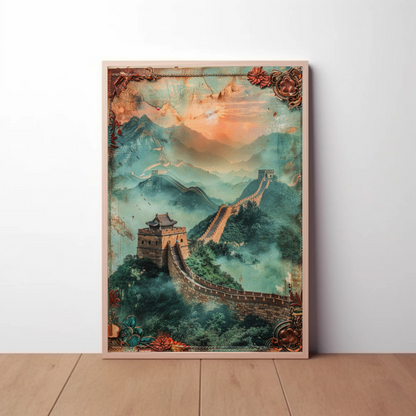 Vintage Travel Poster - Great Wall of China