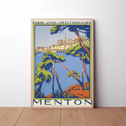 Menton Travel Poster