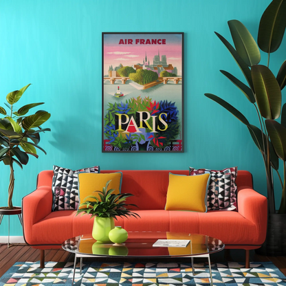 Air France Paris - Vintage Travel Poster