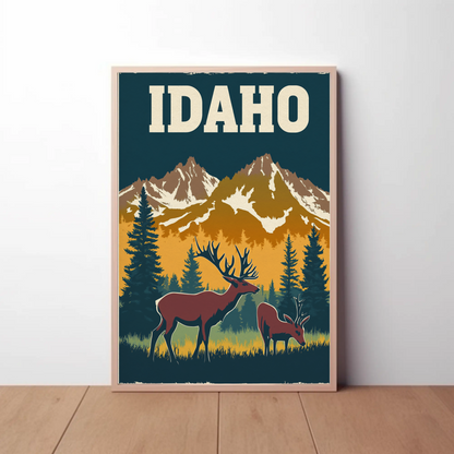 Vintage Poster Idaho Wildlife