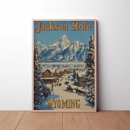 Jackson Hole Wyoming Vintage Poster - Wild West
