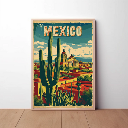 Mexico City Vintage Poster