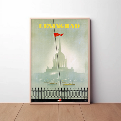 Leningrad Soviet Travel Poster